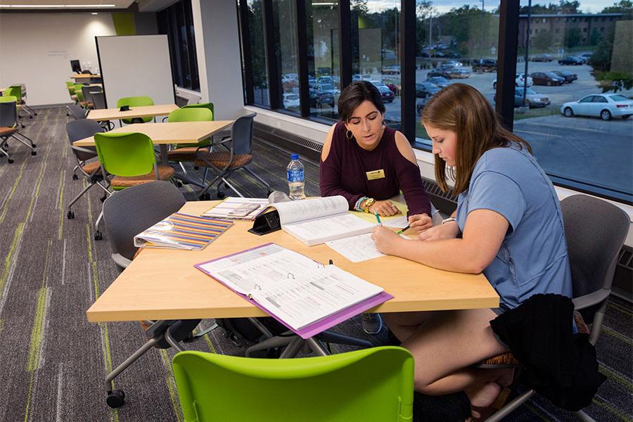 ESL Teaching students study together in the Student Success Center