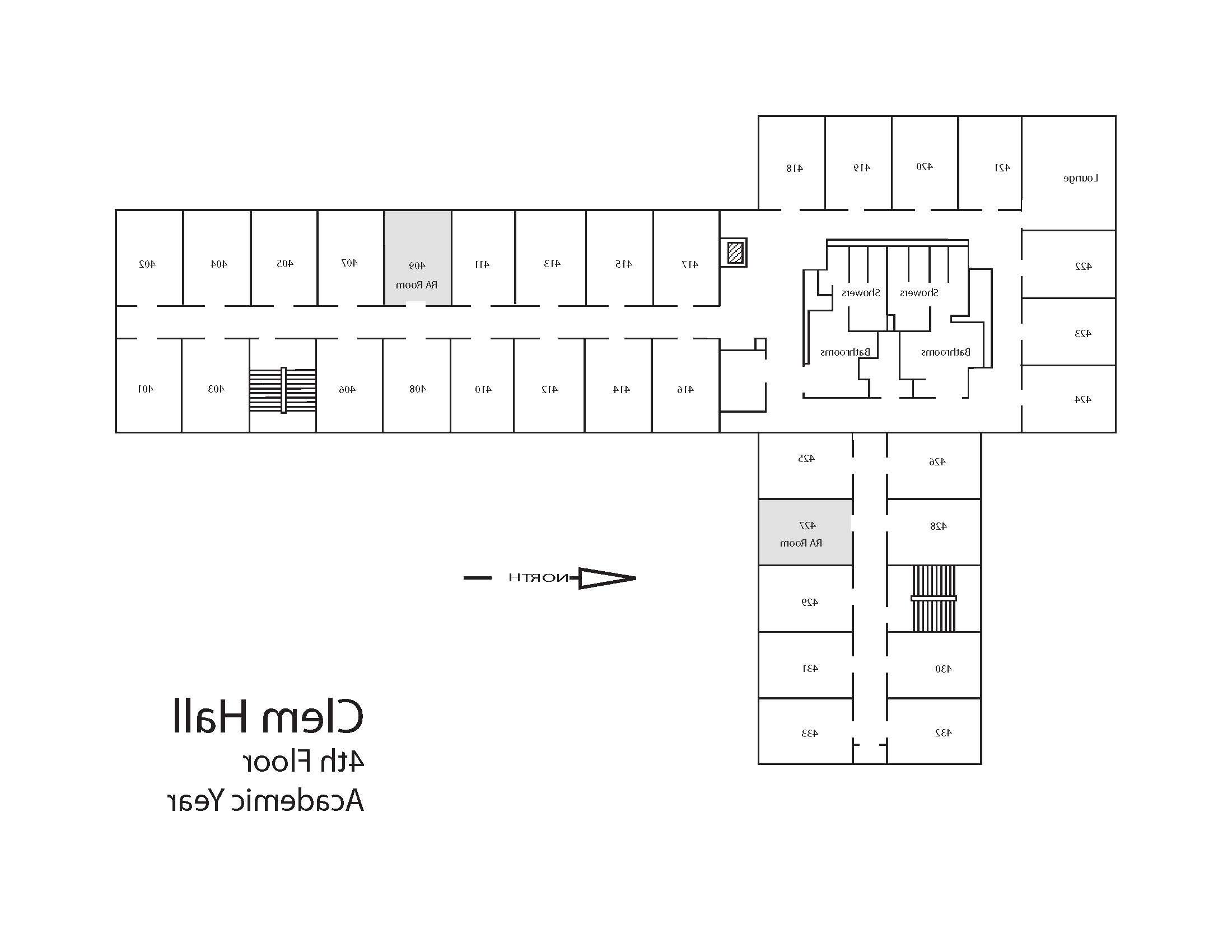 Clem Hall Fourth Floor Floor Plan