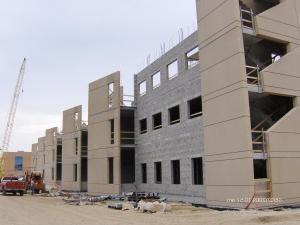 Starin Hall while being constructed