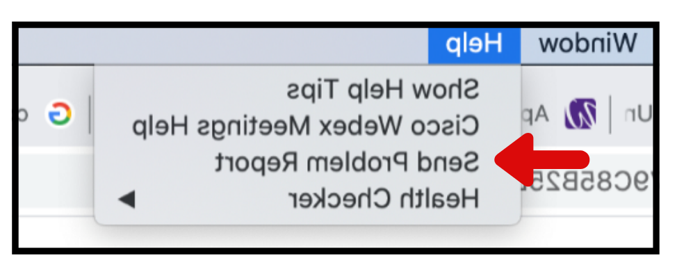 Webex meeting help dropdown on mac